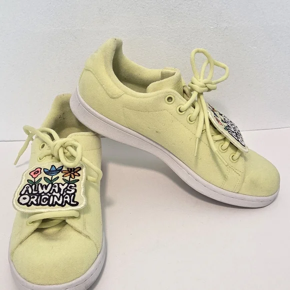Adidas Stan Smith Always Original Yellow Floral Sneakers Women’s Sz 7 - Picture 16 of 16
